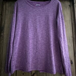 Columbia Women's Heathered Purple Long Sleeve Tee